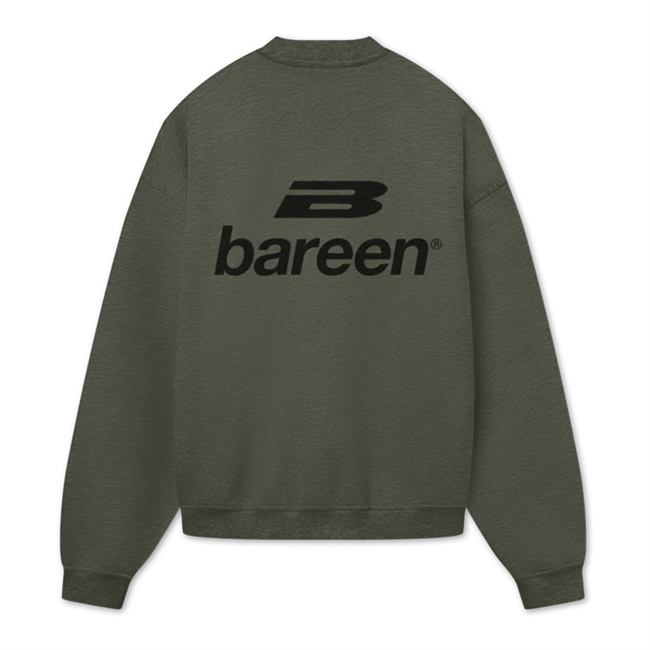 Bareen mørkegrå box fit / oversized sweatshirt med logo på ryggen.