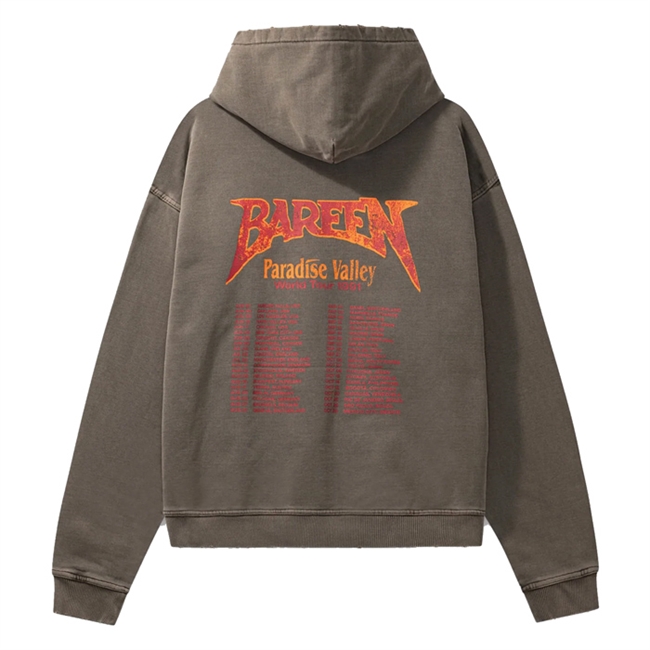 Bareen World Tour Oversized Hoodie Brun