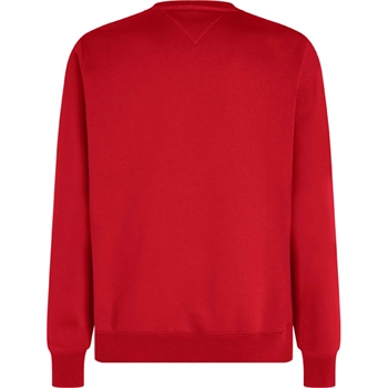 Rød Smart Logo Sweatshirt Fra Tommy Hilfiger.