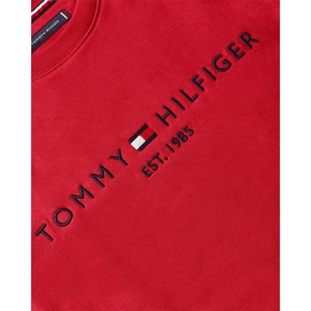Rød Smart Logo Sweatshirt Fra Tommy Hilfiger.