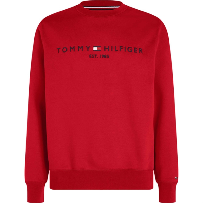 Rød Smart Logo Sweatshirt Fra Tommy Hilfiger.