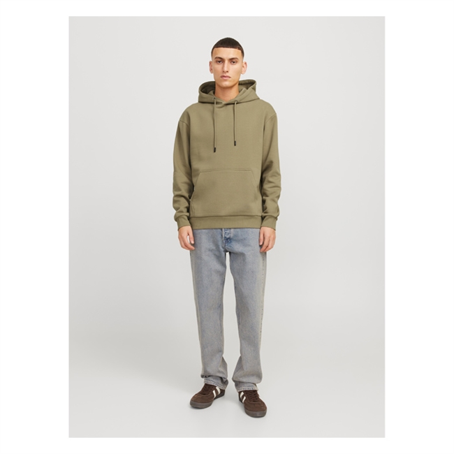 Smart lysebrun hoodie med lomme fra Jack & Jones