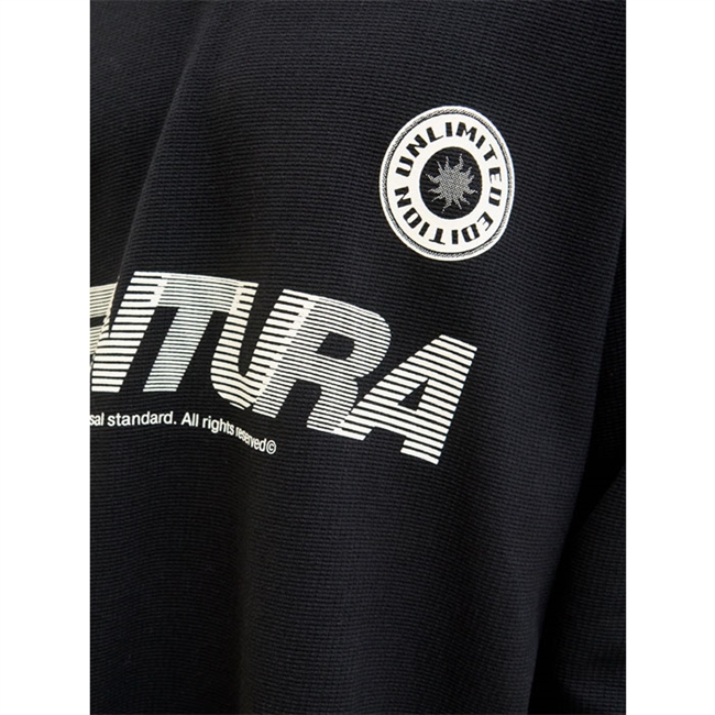 Moderne sort sweatshirt med sports print fra Jack & Jones