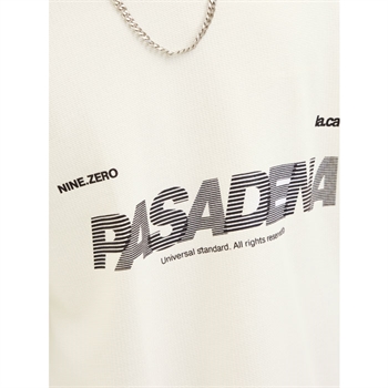 Moderne hvid sweatshirt med sports print fra Jack & Jones