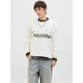 Moderne hvid sweatshirt med sports print fra Jack & Jones