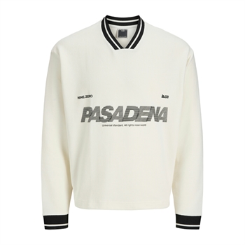 Moderne hvid sweatshirt med sports print fra Jack & Jones