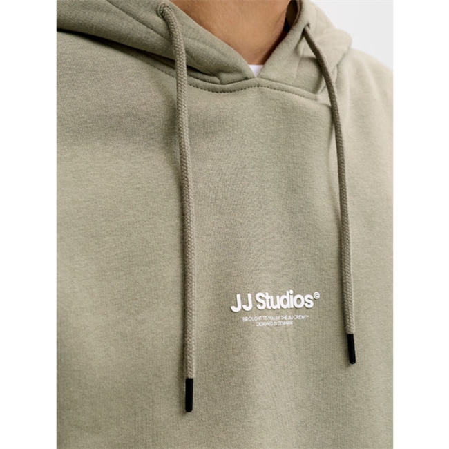 Klassisk pæn hoodie i støvet grøn fra Jack & Jones