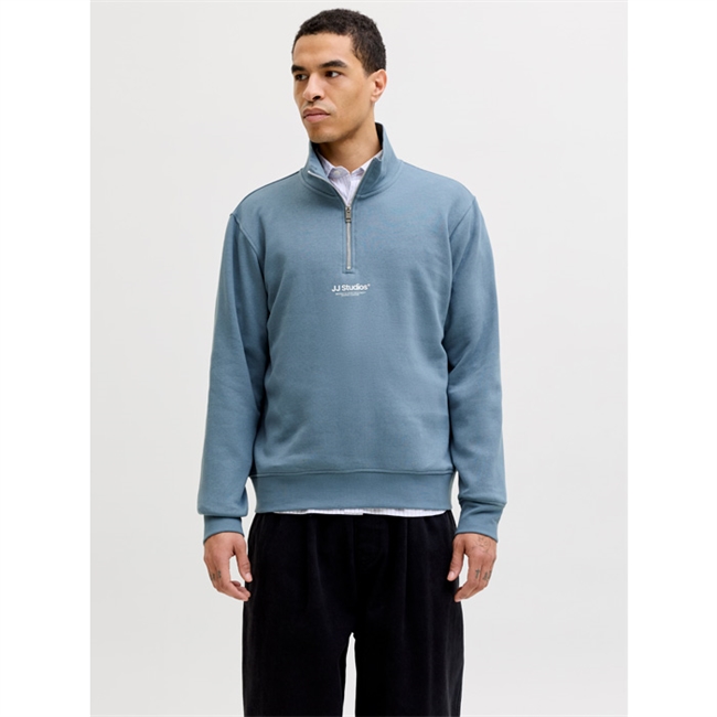 Moderne half-zip sweatshirt i lyseblå fra Jack & Jones