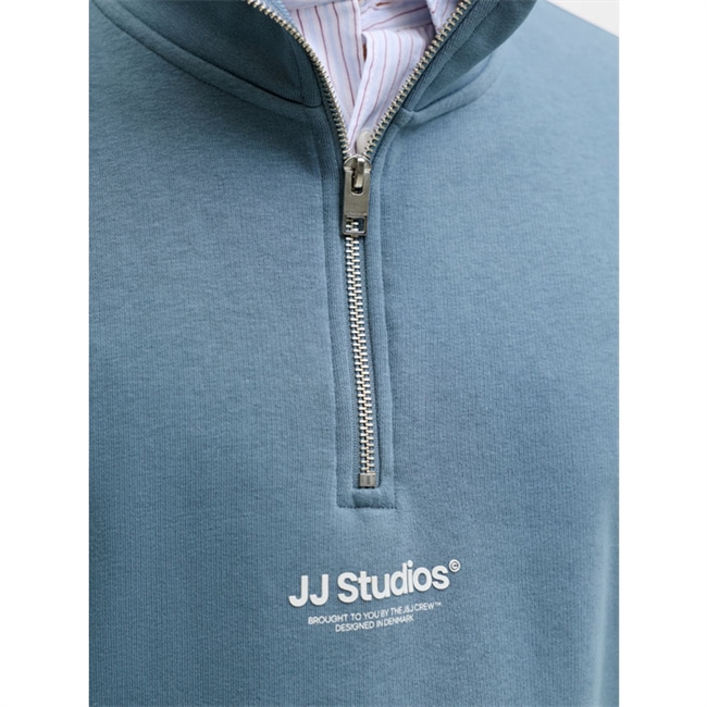 Moderne half-zip sweatshirt i lyseblå fra Jack & Jones
