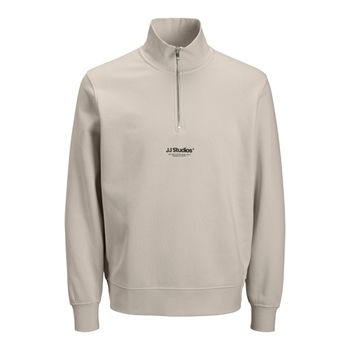 Moderne half-zip sweatshirt i sand farve fra Jack & Jones
