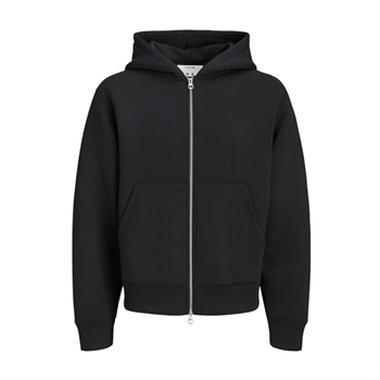 Stilren sort hoodie i loose fit fra Jack & Jones