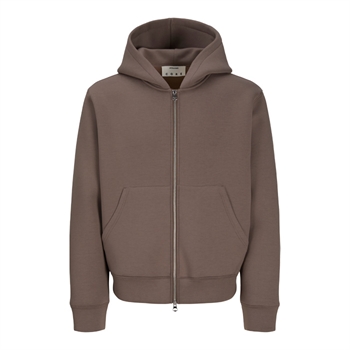Stilren brun hoodie i loose fit fra Jack & Jones