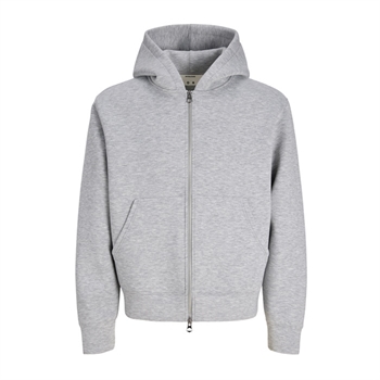 Stilren lysegrå hoodie i loose fit fra Jack & Jones