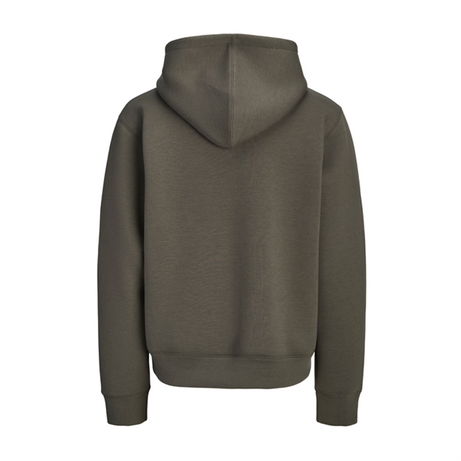 Stilren mørkegrøn hoodie i loose fit fra Jack & Jones