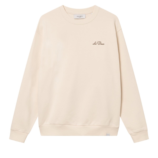 Relaxed Fit sweatshirt i sand farve fra Les Deux.