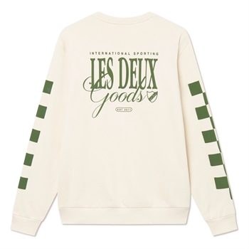 Smart beige sweatshirt med print på ryggen fra Les Deux