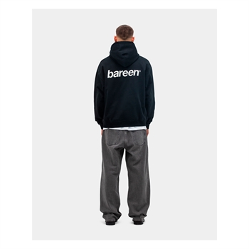 Smart oversized hoodie i sort fra Bareen med logo på ryggen