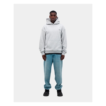 Smart oversized hoodie i grå fra Bareen med logo på ryggen