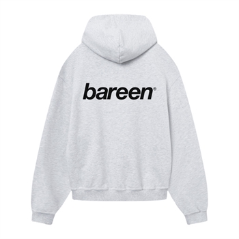 Smart oversized hoodie i grå fra Bareen med logo på ryggen