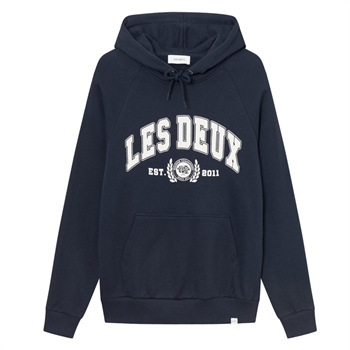 Lækker mørkeblå hættetrøje fra Les Deux.