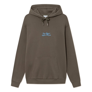 Smart mørke grå hoodie med print fra Les Deux
