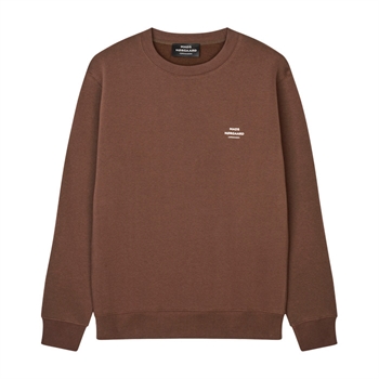 Behagelig mørkebrun sweatshirt med logo fra Mads Nørgaard