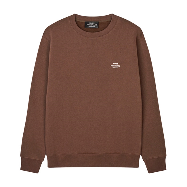 Behagelig mørkebrun sweatshirt med logo fra Mads Nørgaard