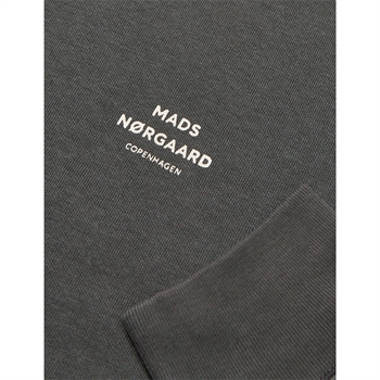 Behagelig mørkegrå hoodie med logo fra Mads Nørgaard