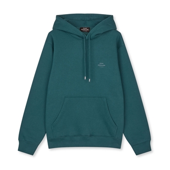 Pæn basic hoodie i grøn med logo fra Mads Nørgaard