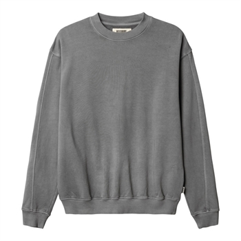 Moderne mørkegrå hoodie med broderet logo på ryggen fra Woodbird