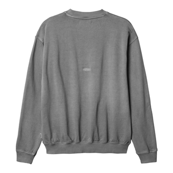 Moderne mørkegrå hoodie med broderet logo på ryggen fra Woodbird