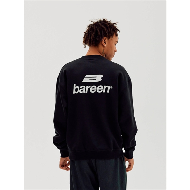 Bareen Oversized Crewneck Sweatshirt Sort