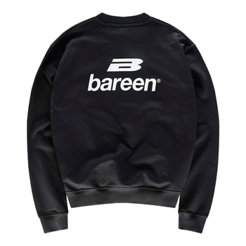 Bareen Oversized Crewneck Sweatshirt Sort