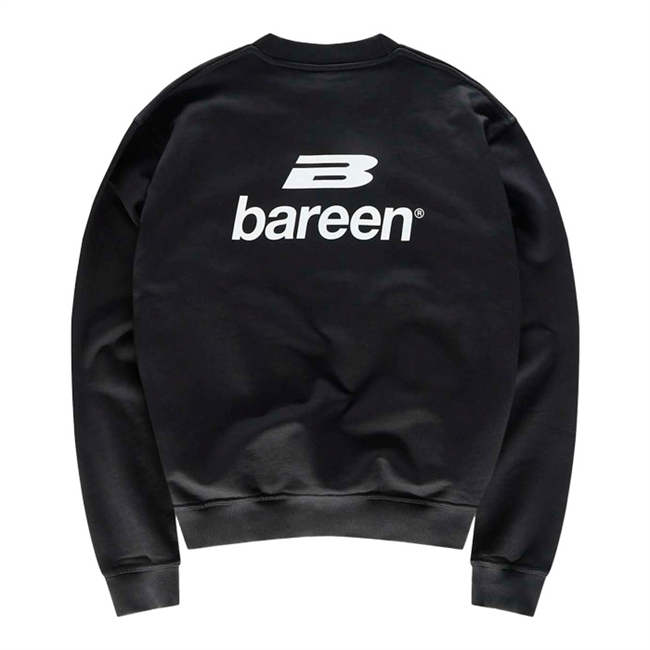 Bareen Oversized Crewneck Sweatshirt Sort