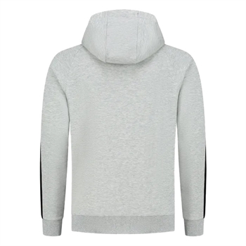 Klassisk Hoodie m/ Gennemlynet i Grå Melange fra BOSS