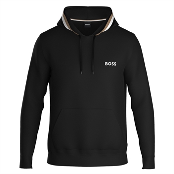 Flot Sort Hoodie fra BOSS med de velkendte logo detaljer.