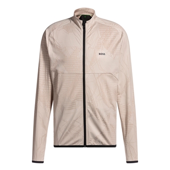 Moderne beige sweatshirt med lynlås fra BOSS
