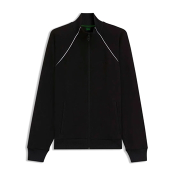 Moderne full zip sweatshirt i sort fra BOSS