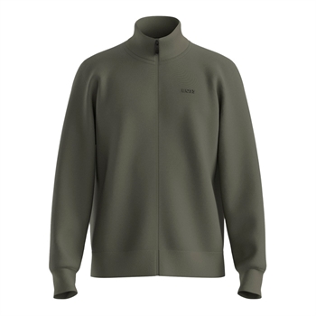 Moderne army grøn sweatshirt med lynlås fra BOSS