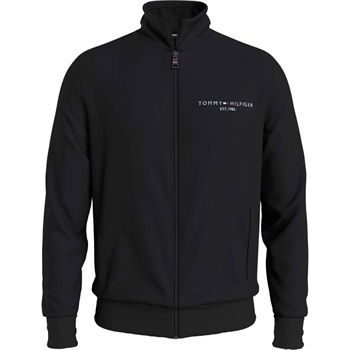 Lækker gennem-lynet sweatshirt i sort fra Tommy Hilfiger.