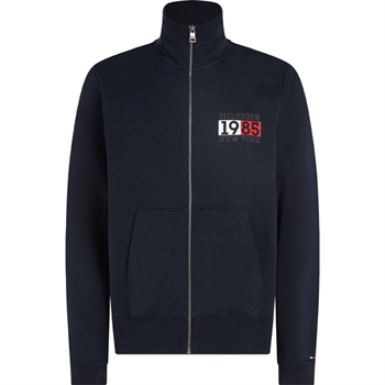 Lækker gennem lynet blå sweatshirt fra Tommy Hilfiger.
