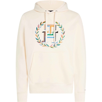 Lækker og smart hoodie fra Tommy Hilfiger med stort farverigt broderi.