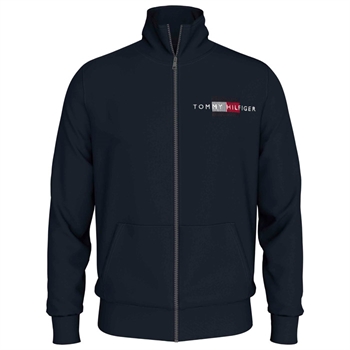 Flot blå sweatshirt lynlås fra Tommy Hilfiger