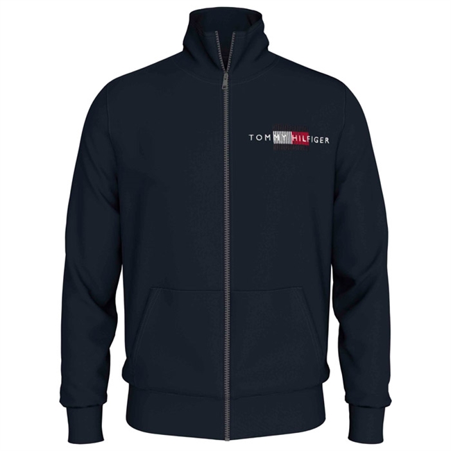 Flot blå sweatshirt lynlås fra Tommy Hilfiger