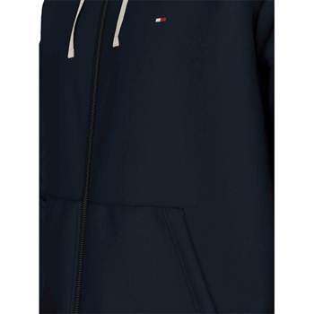 Moderne og behagelig blå hoodiemed lynlås fra Tommy Hilfiger