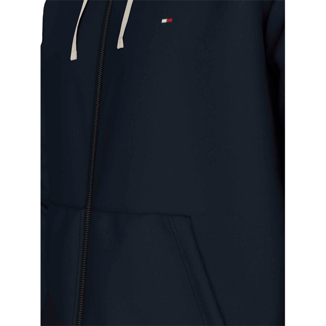 Moderne og behagelig blå hoodiemed lynlås fra Tommy Hilfiger