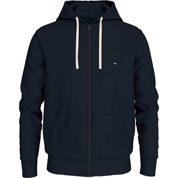 Moderne og behagelig blå hoodiemed lynlås fra Tommy Hilfiger