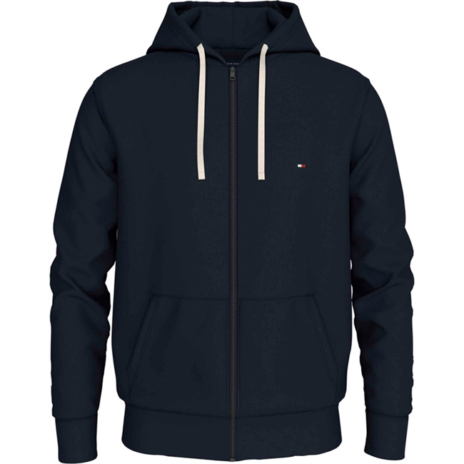 Moderne og behagelig blå hoodiemed lynlås fra Tommy Hilfiger