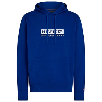 Smart klar blå hoodie med hvidt logo fra Tommy Hilfiger.