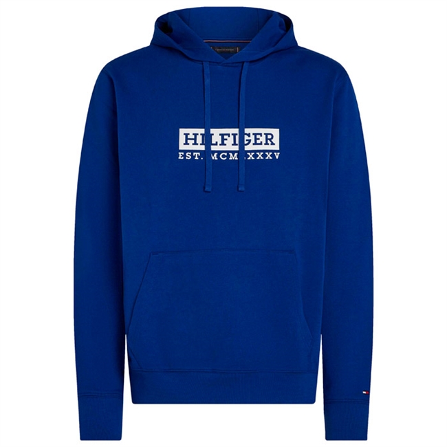 Smart klar blå hoodie med hvidt logo fra Tommy Hilfiger.